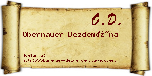 Obernauer Dezdemóna névjegykártya